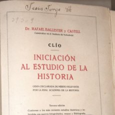Libros antiguos: 1924, CLIO, TRATADO DE INICIACIÓN A LA HISTORIA. MARCA II REPÚBLICA COMANDANCIA MILITAR SALAMANCA. Lote 27485730