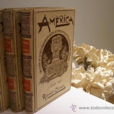 Libros antiguos: 1892 AMERICA HISTORIA DE SU DESCUBRIMIENTO DESDE LOS TIEMPOS PRIMITIVOS 3 TOMOS GRABADOS CUBA ESPAÑA