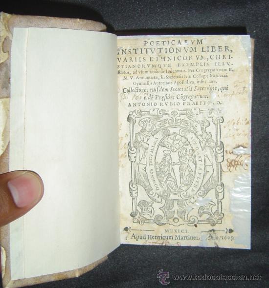Libros antiguos: 1605 - El POETICARVM. ANTONIO RUBIO. M&Eacute;XICO.ORIGINAL. - Foto 4