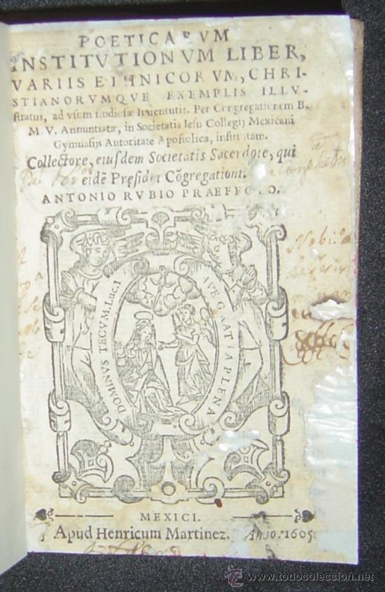 Libros antiguos: 1605 - El POETICARVM. ANTONIO RUBIO. M&Eacute;XICO.ORIGINAL. - Foto 5
