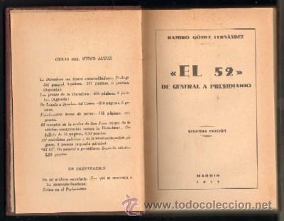 Libros antiguos: EL 52. DE GENERAL A PRESIDIARIO (A-REPUB-077)