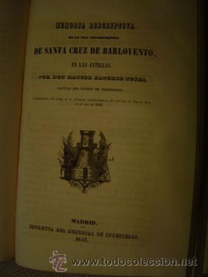 Old books: 1853 MEMORIAS DE LA ISLA DINAMARQUESA DE SANTA CRUZ DE BARLOVENTO EN LAS ANTILLAS