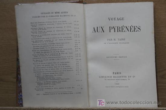 Libros antiguos: Voyage aux Pyr&eacute;n&eacute;es. Taine (H.) - Foto 1