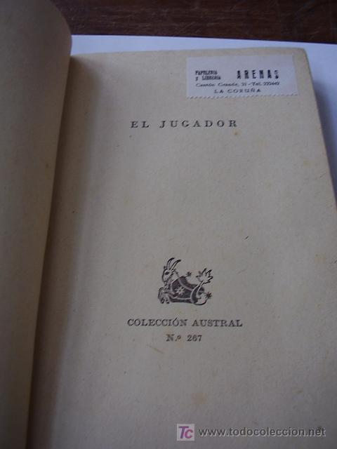 Libros antiguos: El jugador     Feodor M, Dostoyevski - Foto 3