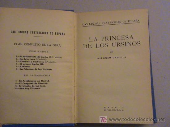 Libros antiguos: La princesa de los Ursinos - Foto 1