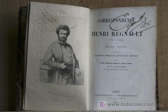 Libros antiguos: Correspondance de... Regnault (Henri) - Foto 1