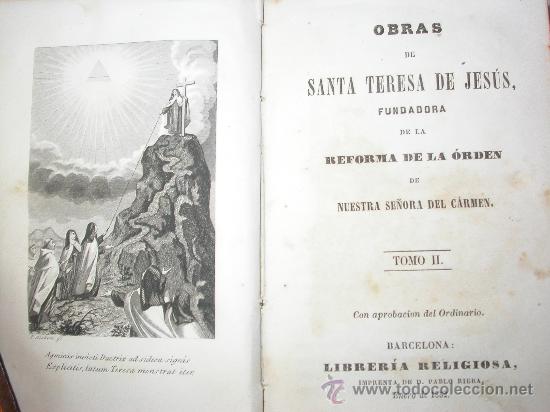 Libros antiguos: Obras de Santa Teresa de Jes&uacute;s. - Foto 1