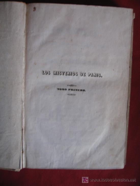 Libros antiguos: LOS MISTERIOS DE PARIS 1844 - Foto 3