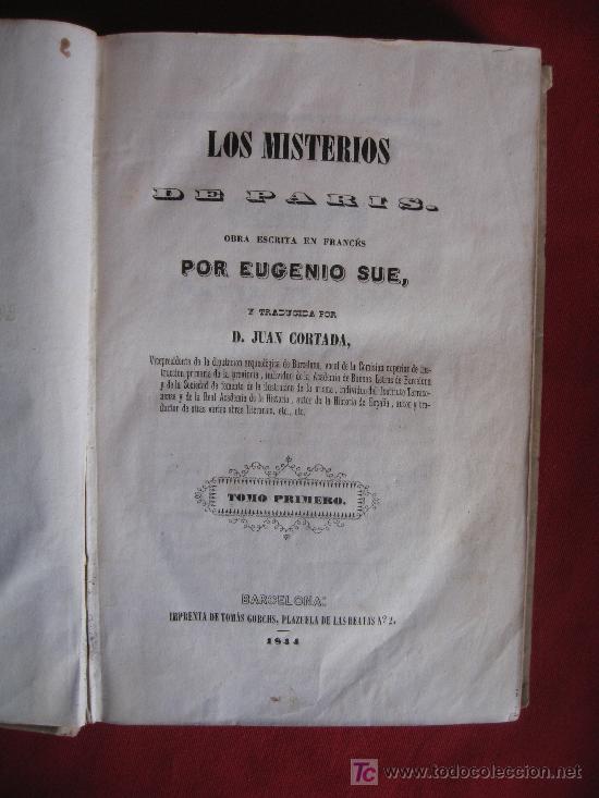 Libros antiguos: LOS MISTERIOS DE PARIS 1844 - Foto 4