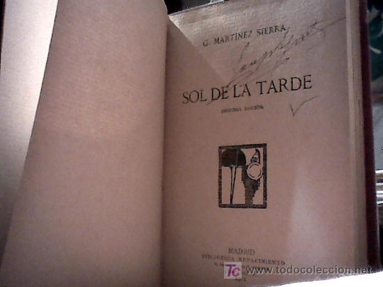 Libros antiguos: sol de la tarde (martinez sierra, 1911) - Foto 2