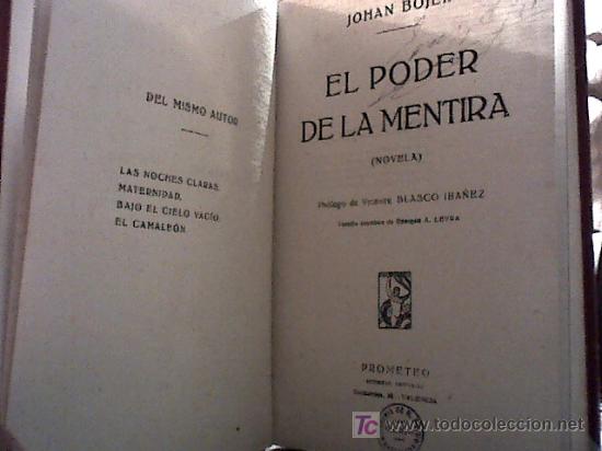 Libros antiguos: el poder de la mentira (bojer, s/f 192?) - Foto 2