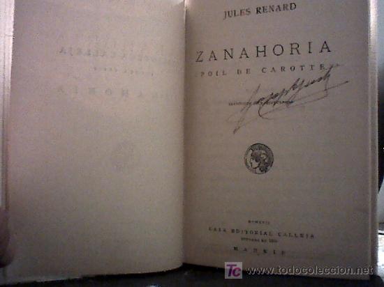 Libros antiguos: zanahoria (jules renard 1917) - Foto 2