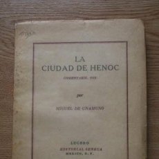 Libros antiguos: LA CIUDAD DE HENOC. COMENTARIO, 1933. UNAMUNO (MIGUEL DE)