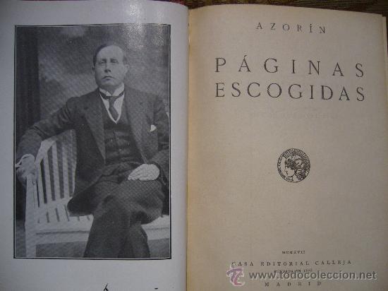 Libros antiguos: AZORIN ,PAGINAS ESCOGIDAS - Foto 2