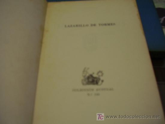 Libros antiguos: Lazarillo de Tormes, Espasa-Calpe S.A. - Foto 3