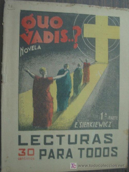 Libros antiguos: QUO VADIS? (1&ordf; y 2&ordf; parte).  SIENKIEWICZ, E.. 1933 - Foto 1