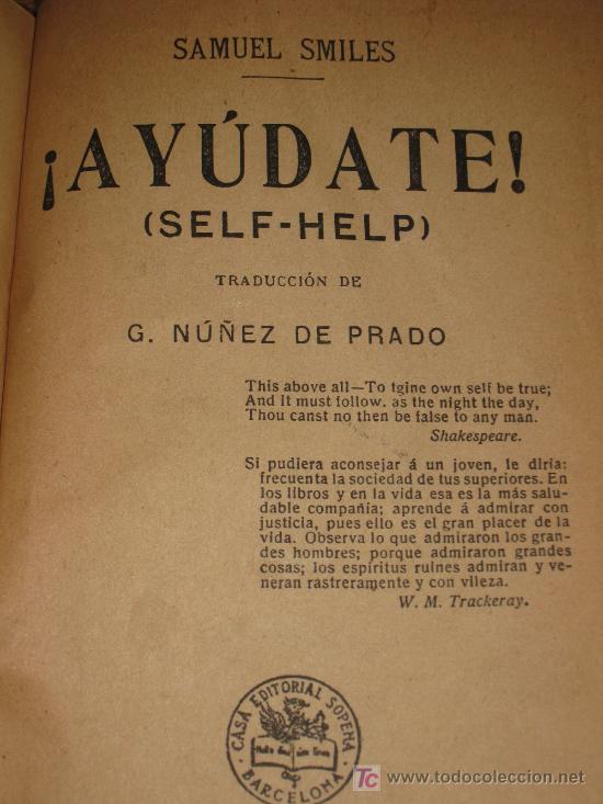 Ayudate Self Help De Samuel Smiles 1859 Sold Through - 