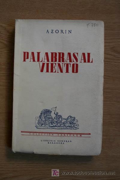 Libros antiguos: Palabras al viento. Azor&iacute;n - Foto 1