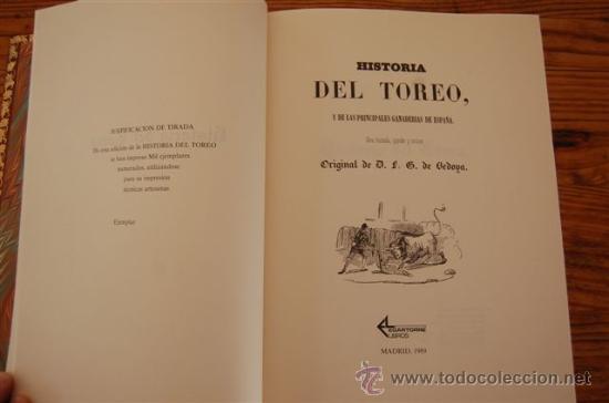 Libros antiguos: Historia del Toreo. Curro Bedoya. Edicion facsimil numerada. - Foto 6