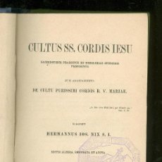 Libros antiguos: CULTUS SS. CORDIS IESU. HERMANNUES IOS. NIX S.I. 1841.. Lote 19916305