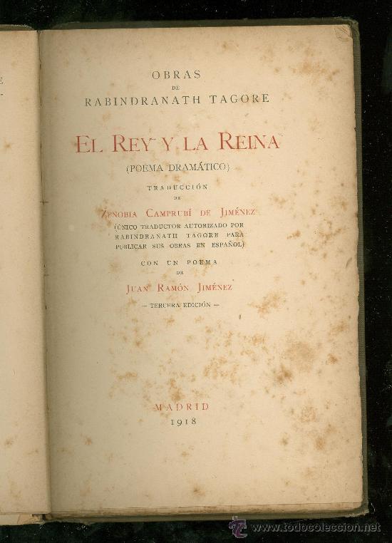 Libros antiguos: EL REY Y LA REINA. RABINDRANATH TAGORE. 1918. - Foto 4