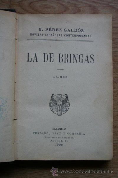 Libros antiguos: La de Bringas. P&eacute;rez Gald&oacute;s (Benito) - Foto 1
