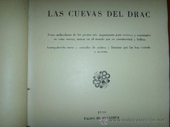 Libros antiguos: Libro de las cuves de Mallorca - Cuevas del Drach - Foto 2