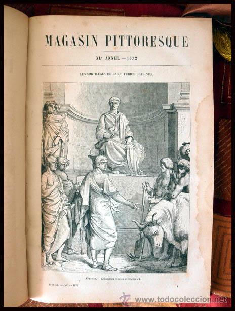 Libros antiguos: LE MAGASIN PITTORESQUE DIRECTOR EDOUARD CHARTON 1872 PERIODICO DE VARIEDADES ILUSTRADO - Foto 5 - 26791103