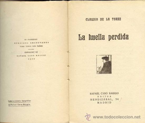 Libros antiguos: CANARIAS - DE LA TORRE - LA HUELLA PERDIDA - Foto 1