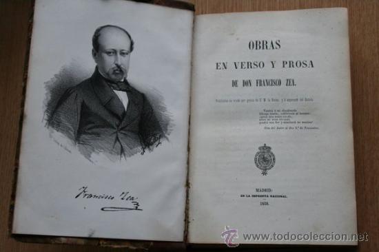 Libros antiguos: Obras en verso y prosa. Zea (Francisco) - Foto 1