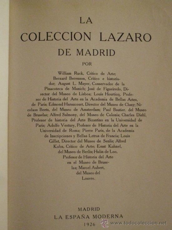 Libros antiguos: LA COLECCION LAZARO DE MADRID.1926 - Foto 3