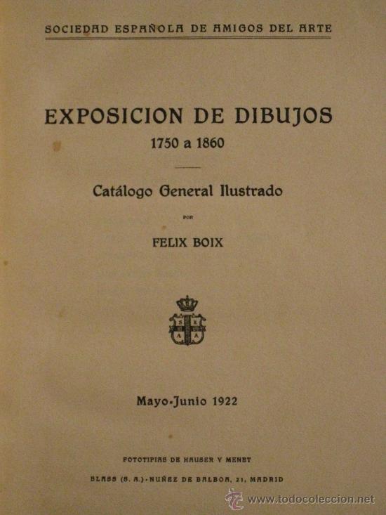 Libros antiguos: EXPOSICION DE DIBUJOS ORIGINALES, 1750 A 1860. - Foto 2