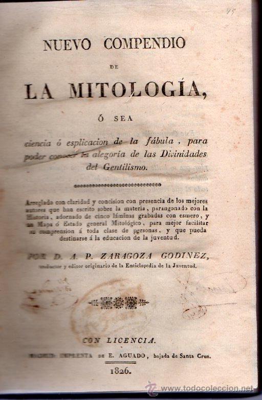 Libros antiguos: NUEVO COMPENDIO DE LA MITOLOGIA. MADRID 1826. - Foto 1