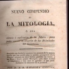 Libros antiguos: NUEVO COMPENDIO DE LA MITOLOGIA. MADRID 1826.. Lote 178601768