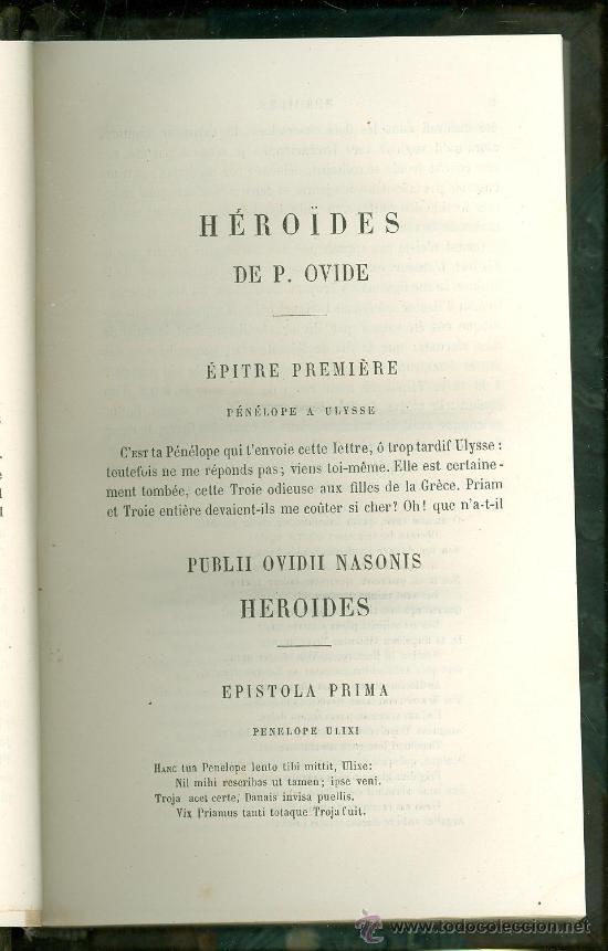 Libros antiguos: OBRAS COMPLETAS DE OVIDE. LES HEROIDES. PARIS. 1875. - Foto 4