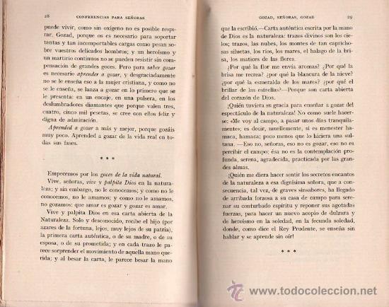 Libros antiguos: CONFERENCIA PARA SE&Ntilde;ORA -  2 TOMOS. 1928 - Foto 8