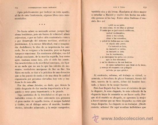 Libros antiguos: CONFERENCIA PARA SE&Ntilde;ORA -  2 TOMOS. 1928 - Foto 7