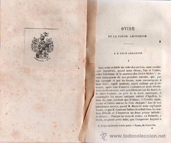 Libros antiguos: OVIDIO, EL ARTE DE AMAR. EN FRANCES 1860 - Foto 4