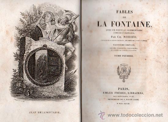 Libros antiguos: FABULAS DE LA FONTAINE. PARIS 1828 - 2 TOMOS - Foto 1