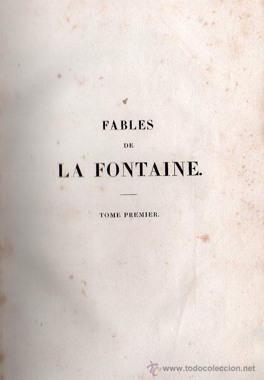 Libros antiguos: FABULAS DE LA FONTAINE. PARIS 1828 - 2 TOMOS - Foto 4