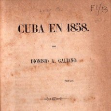 Libros antiguos: CUBA EN 1858. Lote 25924221