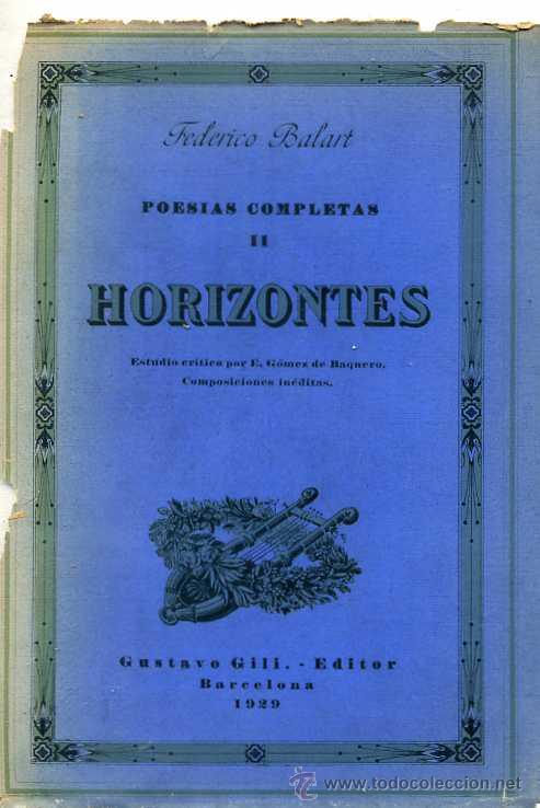 Libros antiguos: FEDERICO BALART : HORIZONTES (1929) - Foto 1