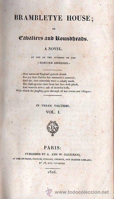 Libros antiguos: BRAMBLETYE HOUSE - 3 TOMOS. PARIS 1826 - Foto 3