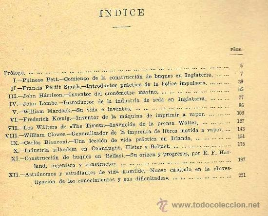 Libros antiguos: Inventores e industriales / Samuel Smiles -1935 - Foto 2