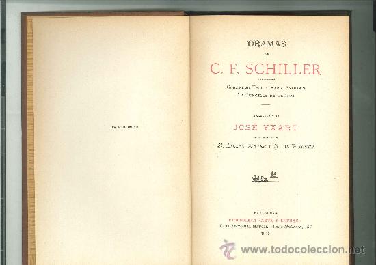 Libros antiguos: Dramas de CF. Schiller, 1909. 3 vol&uacute;menes - Foto 1