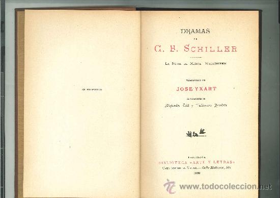 Libros antiguos: Dramas de CF. Schiller, 1909. 3 vol&uacute;menes - Foto 2