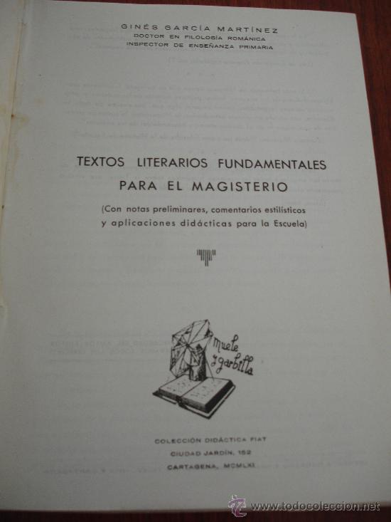 Libros antiguos: TEXTOS LITERARIOS CARTAGENA - Foto 2