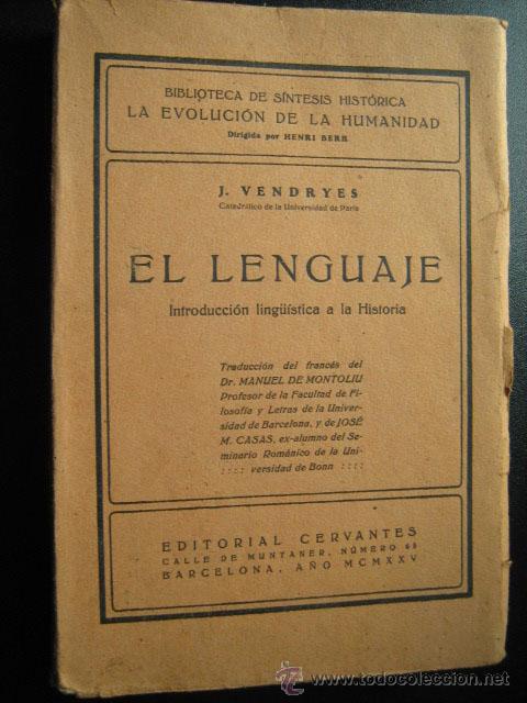 Libros antiguos: EL LENGUAJE. VENDRYES, J. 1925 - Foto 1