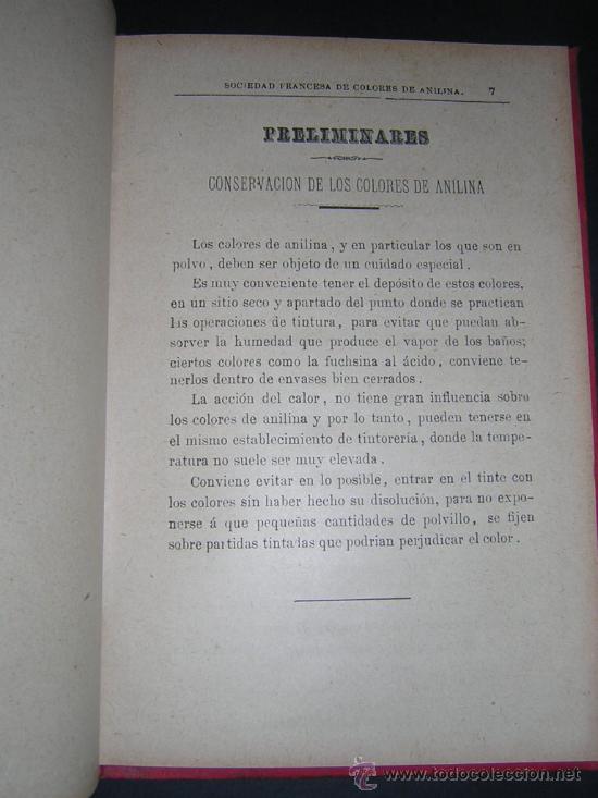 Libros antiguos: CA. 1900 - PROCEDIMIENTOS DE TINTORERIA - Foto 3