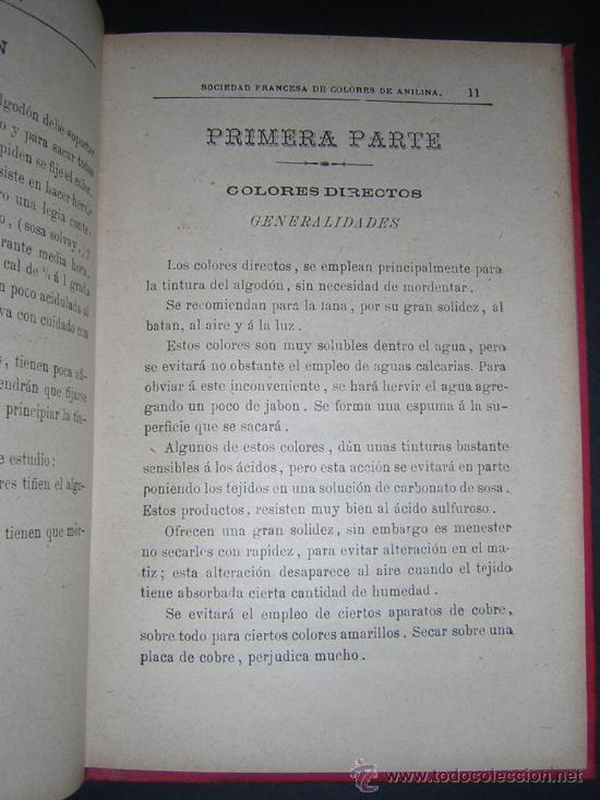Libros antiguos: CA. 1900 - PROCEDIMIENTOS DE TINTORERIA - Foto 4
